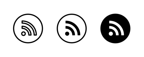 WIFI icon set, Wireless internet Wi Fi icons, button,vector, sign, symbol, logo, illustration, editable stroke, flat design style isolaated on white linear pictogram