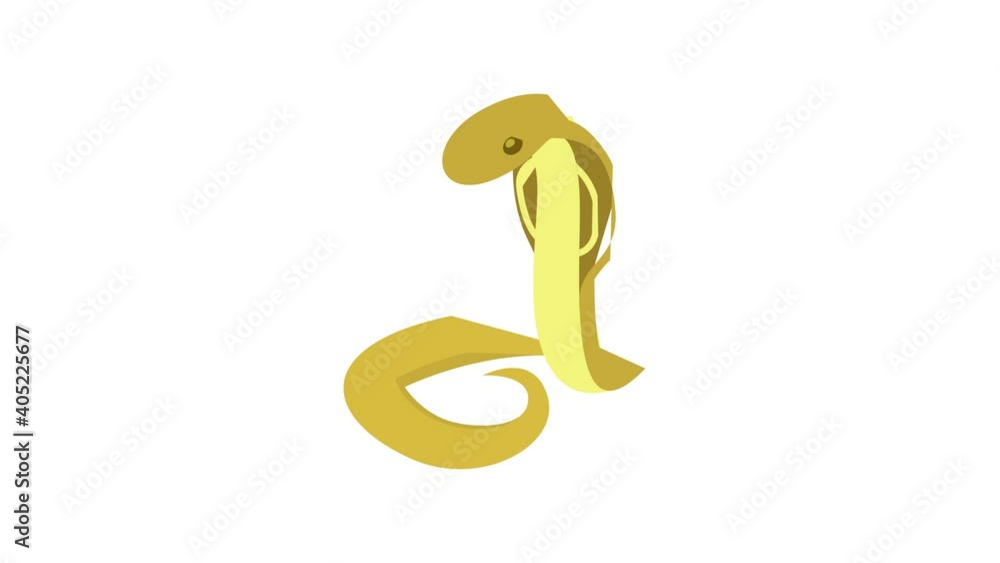Poster cobra icon animation best object on white background