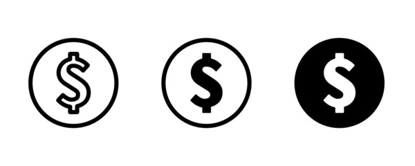 dollar money cash icon, payment Coins Finance coin earnings icons button,vector, sign, symbol, logo, illustration, editable stroke, flat design style isolaated on white linear pictogram 