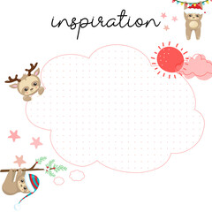 Printable notepad or sticky note for digital papers, journal and printable planners - Happy Christmas Holiday Planner Collection