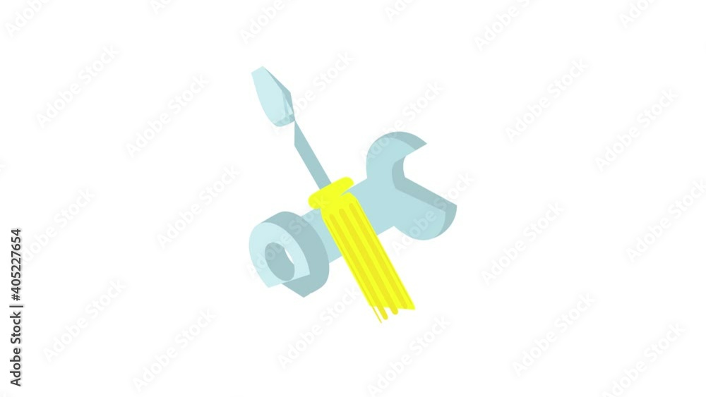 Aufkleber tools icon animation best object on white background