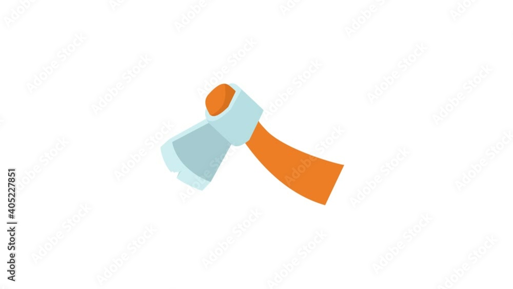 Poster axe icon animation best object on white background