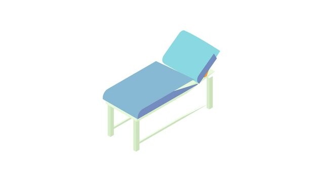 Medical bed icon animation best object on white background