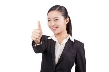 Portrait of a happy young business woman 