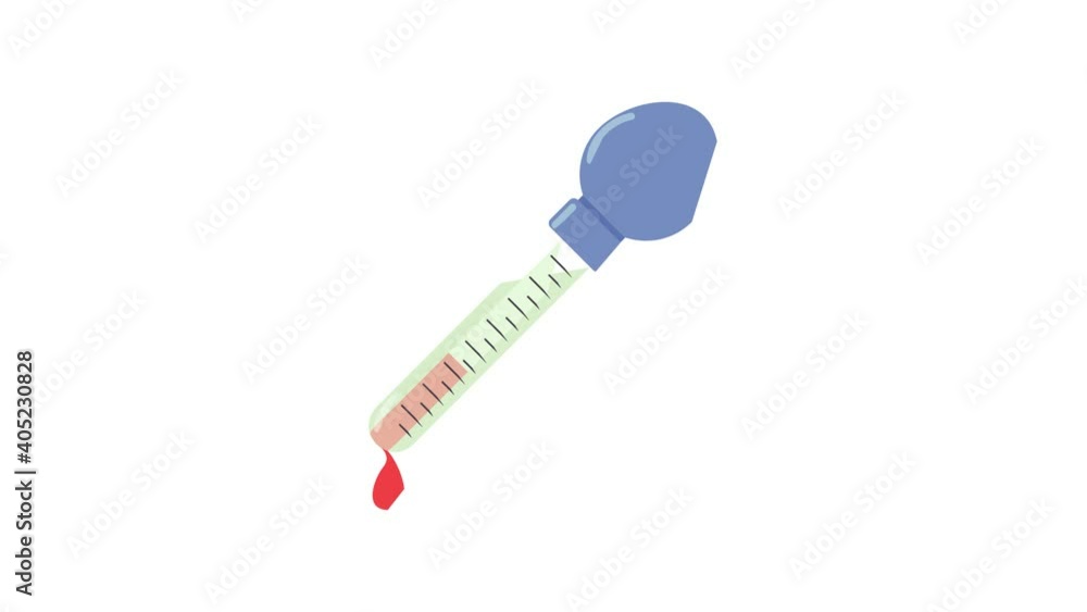 Poster pipette icon animation best object on white background