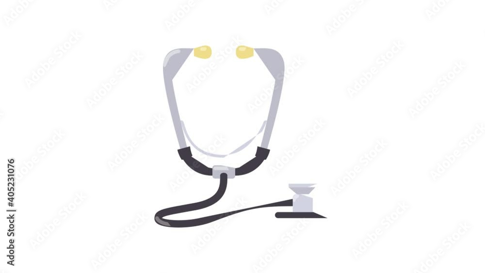 Poster stethoscope icon animation best object on white background