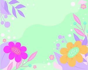 Fototapeta na wymiar Spring abstract background with flowers