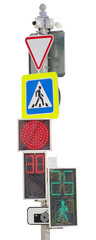 Security camera with traffic light