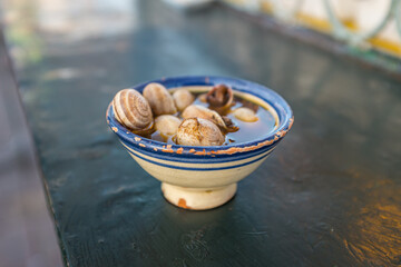 Snail soup in Morocco