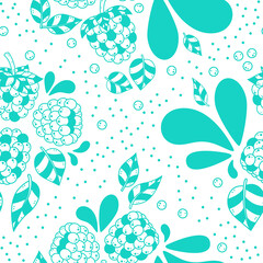 Raspberry Boom Seamless Surface Pattern Design
