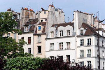 Old architecture of Paris in
the Saint-Michel Neighborhood