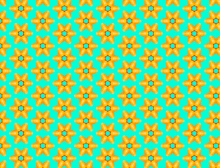 Seamless food pattern. Whole yellow prickly pears cactus fruits on colourful background. From above