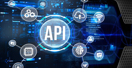 Internet, business, Technology and network concept. Application Programming Interface. Software development tool.