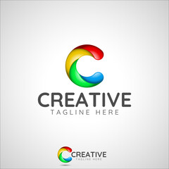 Creative - colorful letter C logo