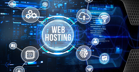 Internet, business, Technology and network concept. Web Hosting