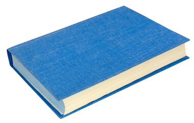 Fototapeta premium Blue hardcover book isolated on white