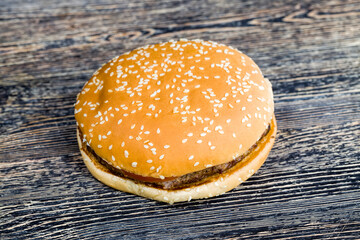 one sesame bun