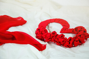 Heart close up. Valentine's card for February 14. Valentine's Day. Romantic heart as a symbol of...