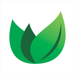 green nature leaf logo design