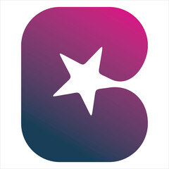 letter b star logo design