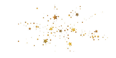 Obraz premium Star confetti. Golden casual confetti background.