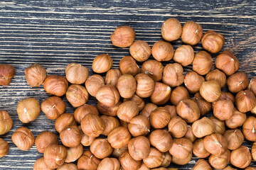 quality raw nuts ready to eat, hazelnuts
