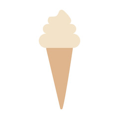 ice cream cone flat illustration 