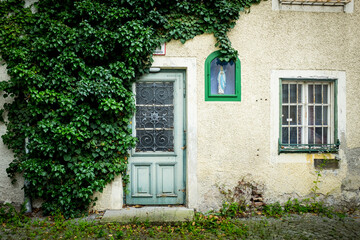 Fototapeta na wymiar Door of home in Salzburg Austria