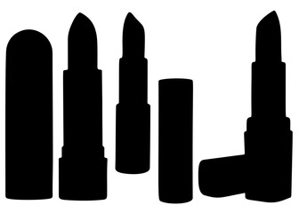 Obraz premium Lipsticks in a set. Vector image.