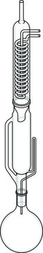 A soxhlet extractor apparatus.