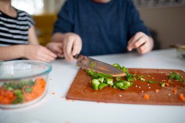 making dinner together