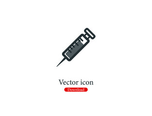 Injection  vector icon.  Editable stroke. Symbol in Line Art Style for Design, Presentation, Website or Apps Elements. Pixel vector graphics - Vector.  Vector isolated on white  background