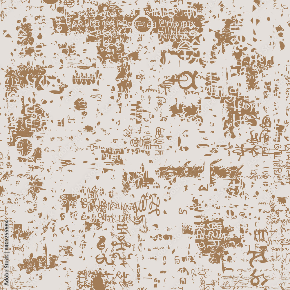 Poster vector image of abstraction in the style of old blurry manuscript graphics can be used as wallpaper 