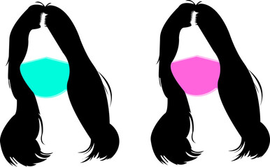 Woman Mask Covid-19 Vector Female