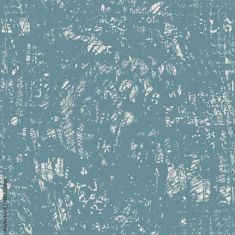 Poster vector image of abstraction in the style of old blurry manuscript graphics can be used as wallpaper 