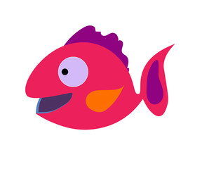 colorful aquarium fish isolated on white background