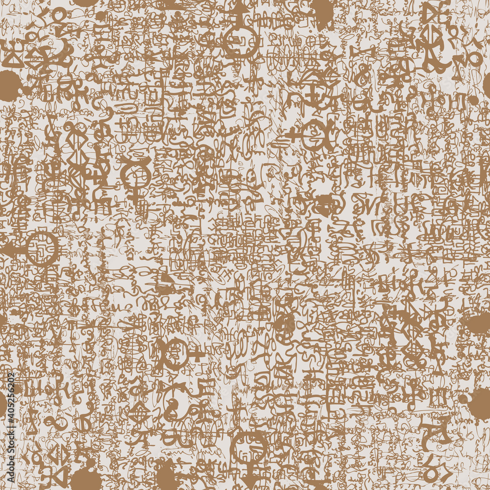 Poster vector image of abstraction in the style of old blurry manuscript graphics can be used as wallpaper 