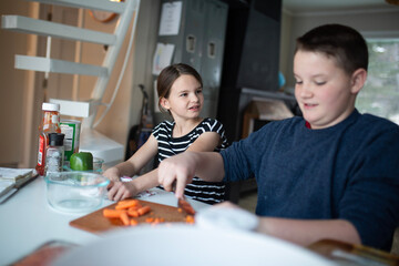 making dinner together