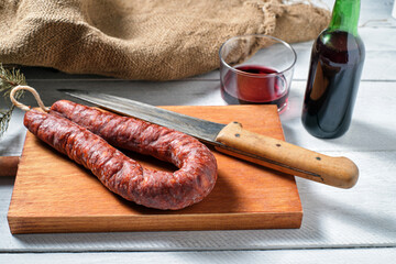Traditional spanish sausage - chorizo