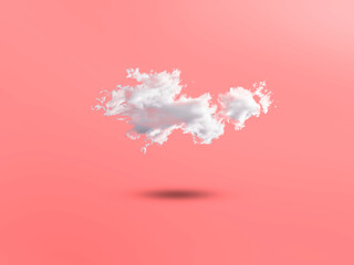 minimalistic abstract clouds isolated against the color trendy background