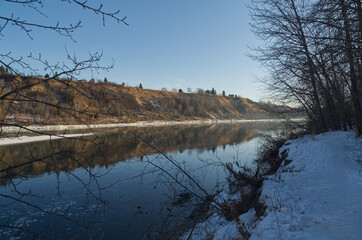 The North Saskatchewan River in Winter