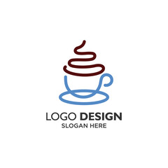 Coffee and cupcake logo design
