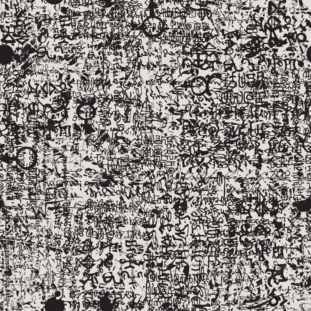 Aufkleber vector image of abstraction in the style of old blurry manuscript graphics can be used as wallpaper 