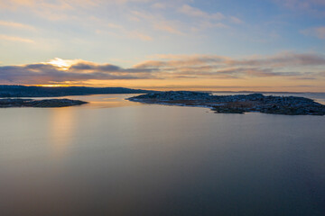 West coast Sweden in winter drone photo