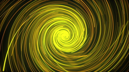 Flow of light glow lines, computer generated. 3d rendering of an abstract spiral backdrop.