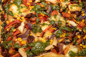 A delicious Roasted Vegetables Filo Pizza