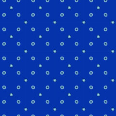 Blue irregular polka dots on a dark blue background