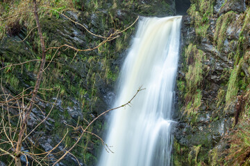Waterfall  Pistyll Rhaeadr in wales 73m hight