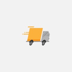 Fast Delivery truck  vector illustration , isolated on white background