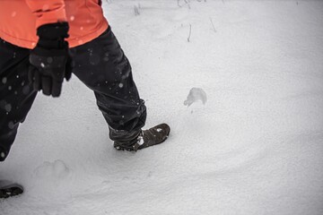 child playing on snow